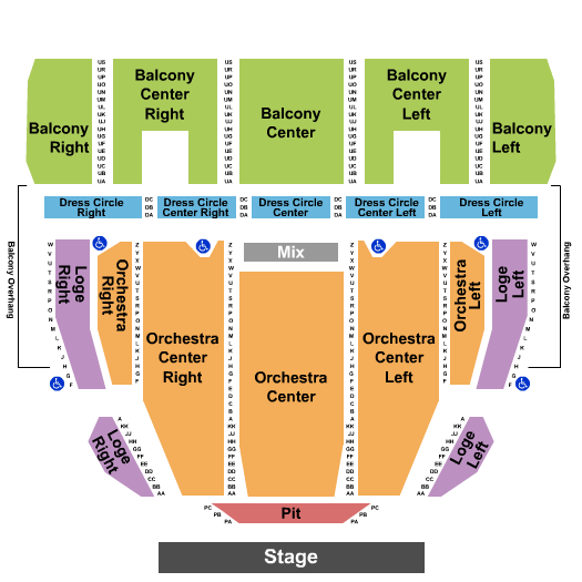 Proctors Theatre Spamalot Seating Chart